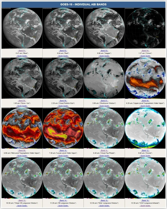 >All 16 GOES-16 CMIPF bands